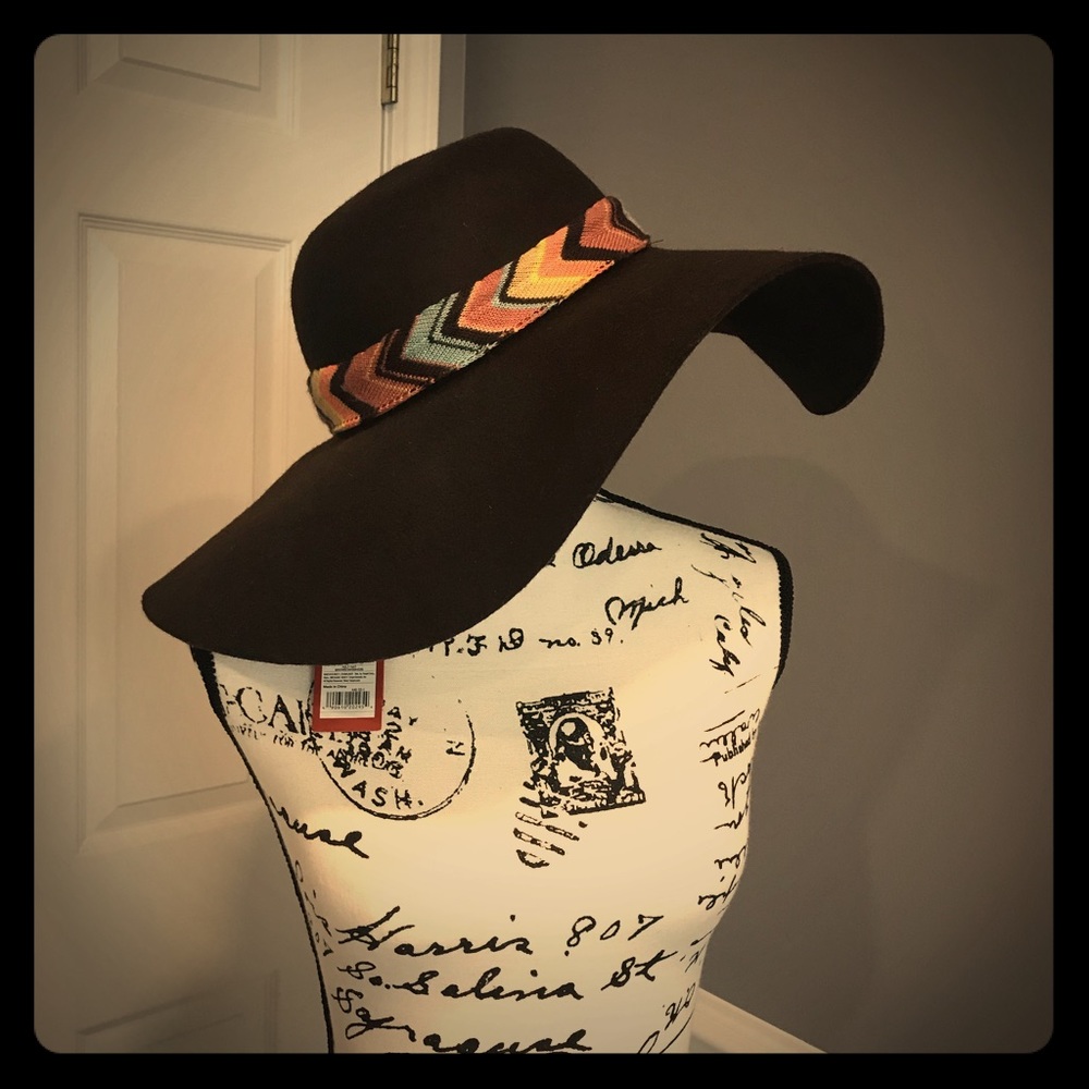 New Missoni brown floppy hat